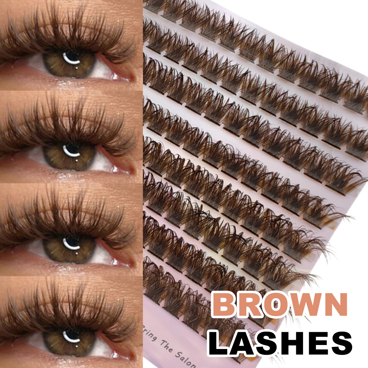 120pcs Natural Brown Wispy Las - Eyelash Extension Home Service recension och pris