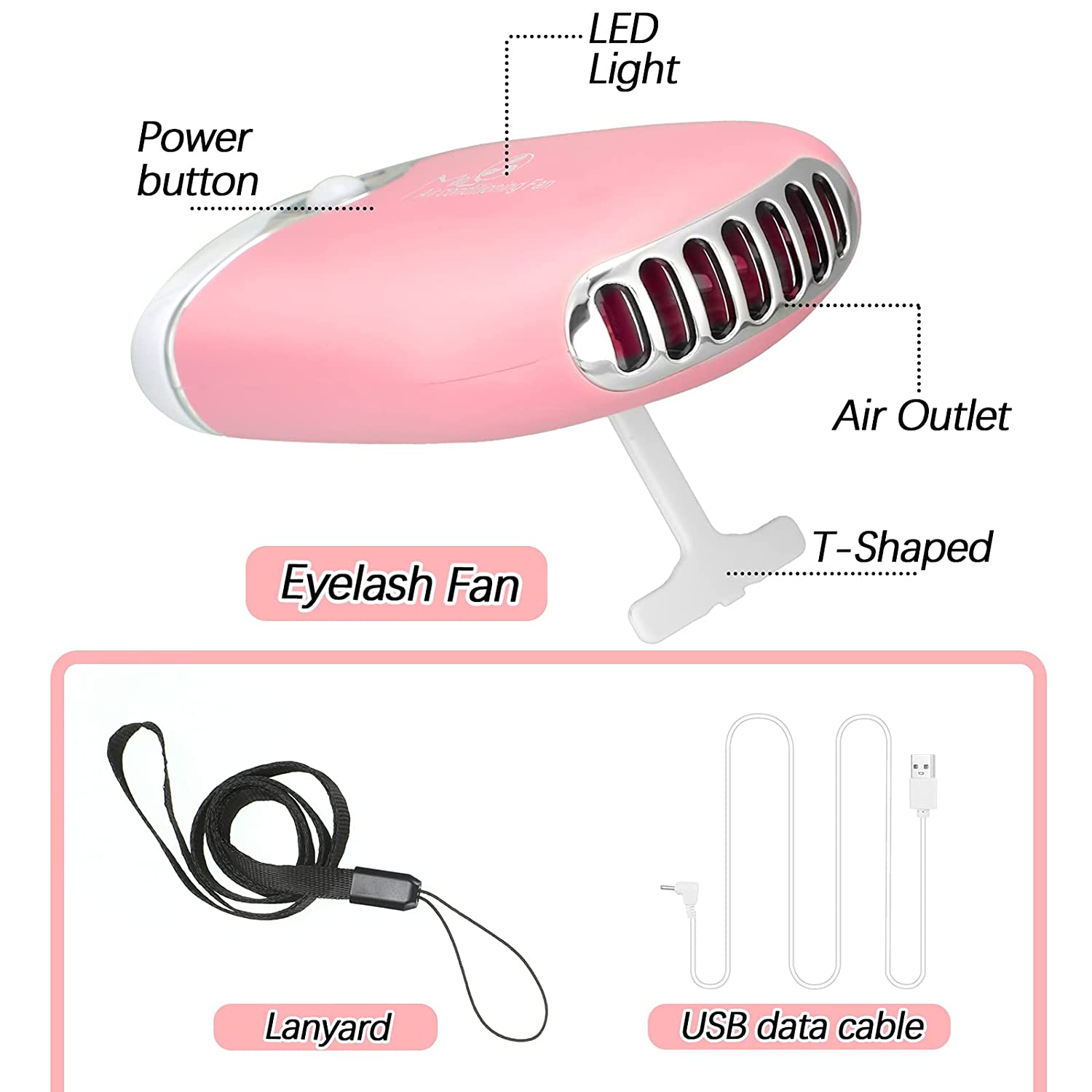 3 in 1 USB Air Conditioning La - Eyelash Extension Volume Lashes recension och pris