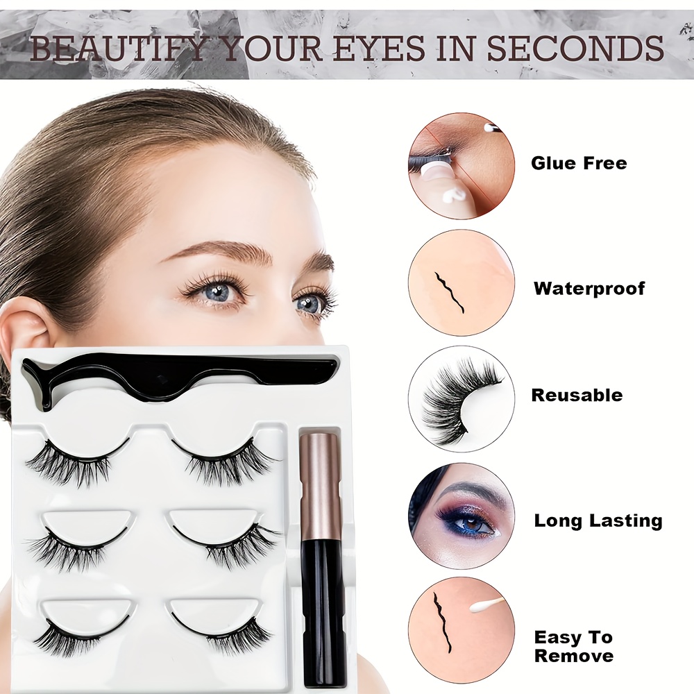3 pair semi-permanent reusable - Eyelash Extension Permanent recension och pris