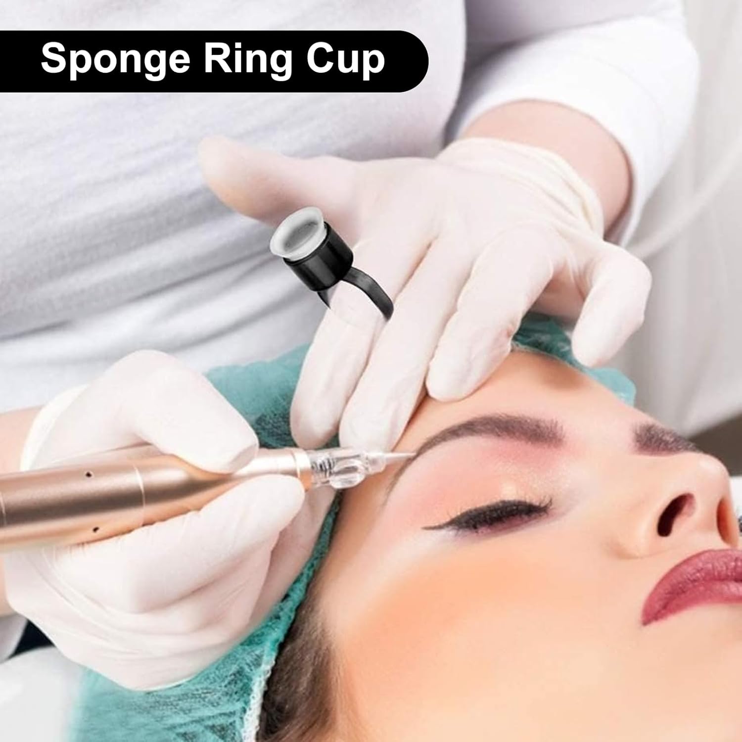 50/100PCS Tattoo Ink Ring Cups - Eyelash Extension Permanent recension och pris