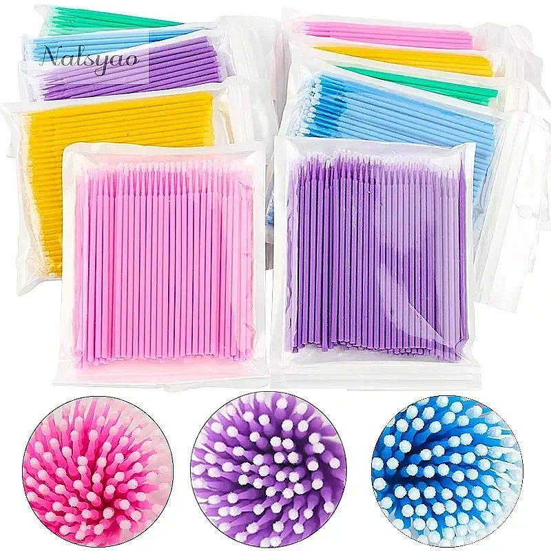 100Pcs Micro Cotton Swab Eyela - Eyelash Extension Removal recension och pris