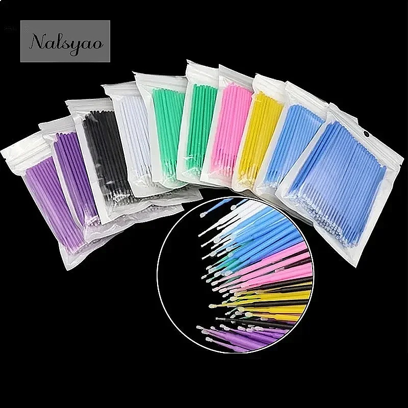 100Pcs Micro Cotton Swab Eyela - Eyelash Extension Removal recension och pris