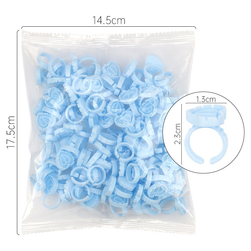 100Pcs Disposable Glue Ring Ho - Eyelash Extension Volume Lashes recension och pris
