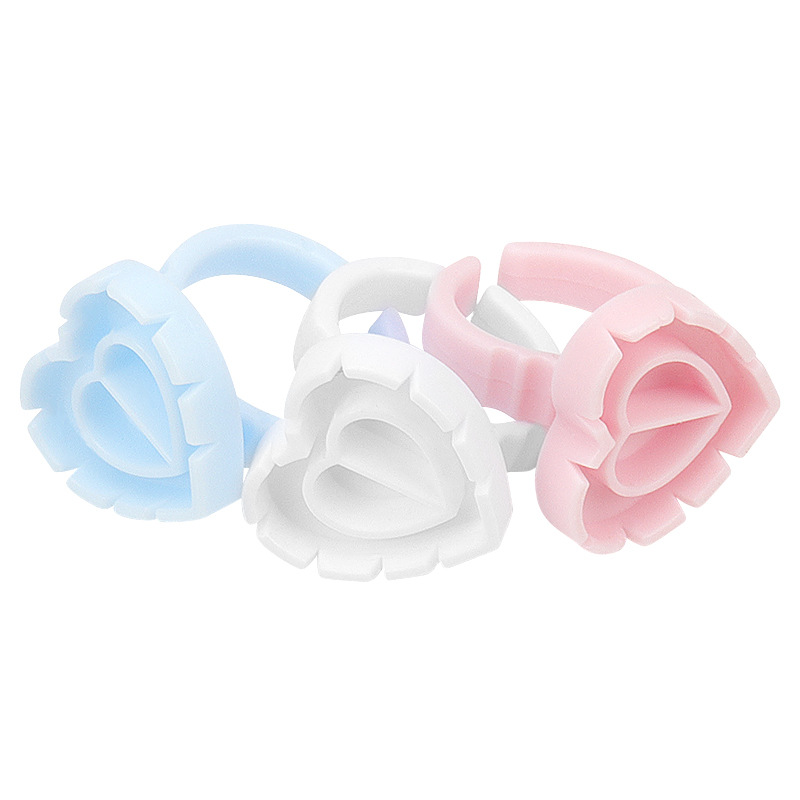 100Pcs Disposable Glue Ring Ho - Eyelash Extension Volume Lashes recension och pris