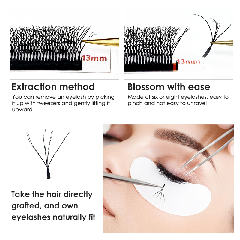 NATUHANA C D L LU Curl Premade - Eyelash Extension Double Volume recension och pris