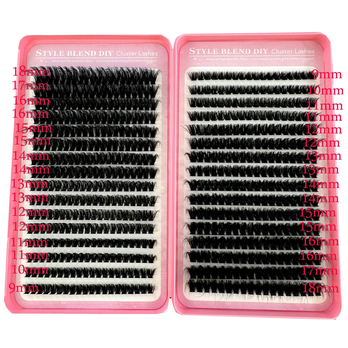 640pcs 60D/80D/100D 9-18mm Ind - Eyelash Extension Home Service recension och pris