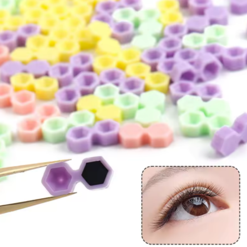 Lash Glue Cups Dual Hole Cone  - Eyelash Extension Volume Lashes recension och pris