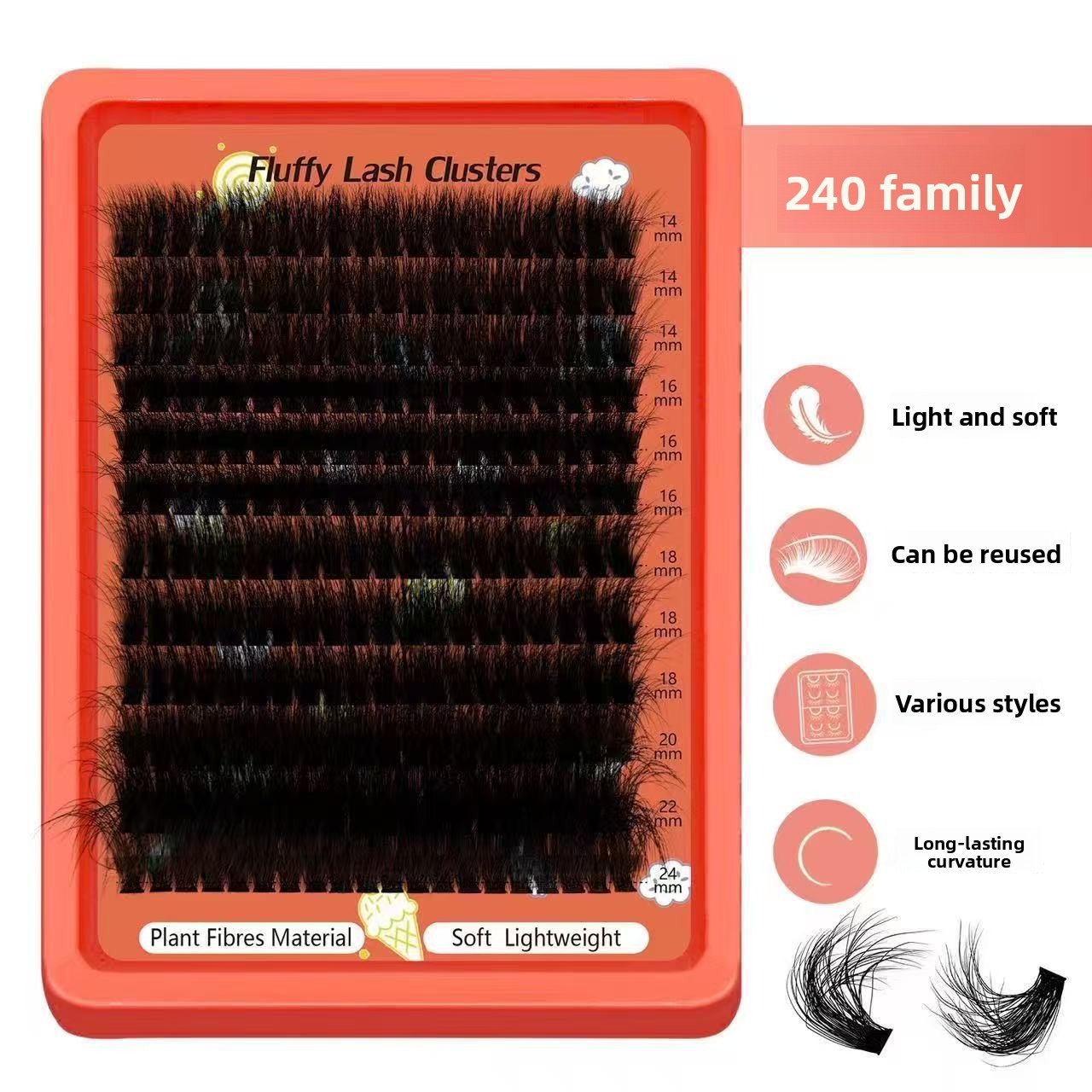 80D-100D 8D Fluffy Cluster Las - Eyelash Extension Home Service recension och pris